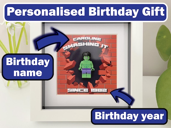 Personalised Men s 40th Birthday Gifts Smashing It Since 1983 Hulk Smash Mini Figure 21st 2002 1963 1973 1993 Personalised 30th 50th Mens Etsy