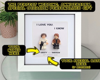 Personalised Wedding Gift Present Wedding Favours Favors Star Wars  I Love You I Know Gift Present Personalised Princess Leia Han Solo