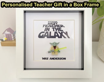 Personalised Teacher Gifts in 3D Box Frames Teacher thank you gifts Thank you Teacher Gifts Teacher Keepsake Gifts Best Teacher Gifts End of