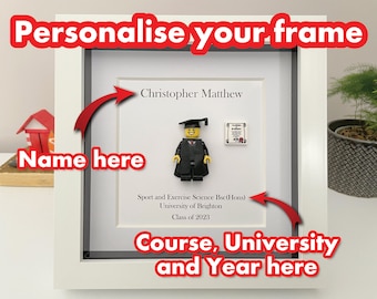 Personalised Graduation Mini Figure Gifts Personalised Graduation Frame Gifts Personalised Graduation Gifts for Boyfriend Son Graduation Fra