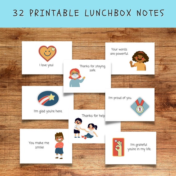 Printable Lunch Box Notes Templates Lunch Box Notes for Kid Etsy Ireland
