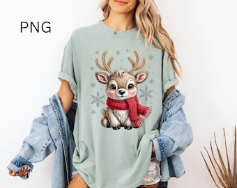Christmas Reindeer PNG | Holiday Sublimation Design (Digital Download)