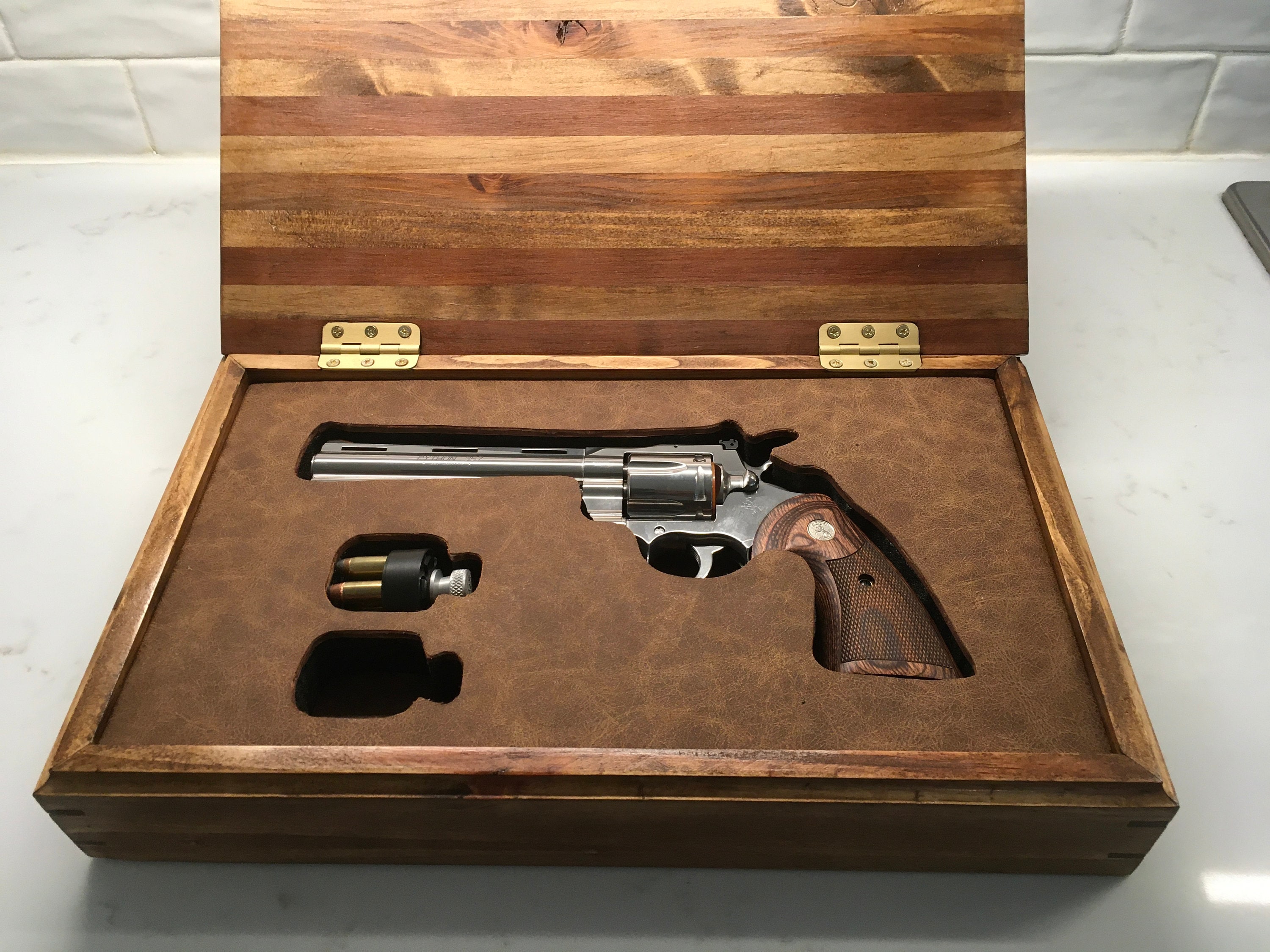 Colt Python 4” or 6” American Flag Patriotic Display Case