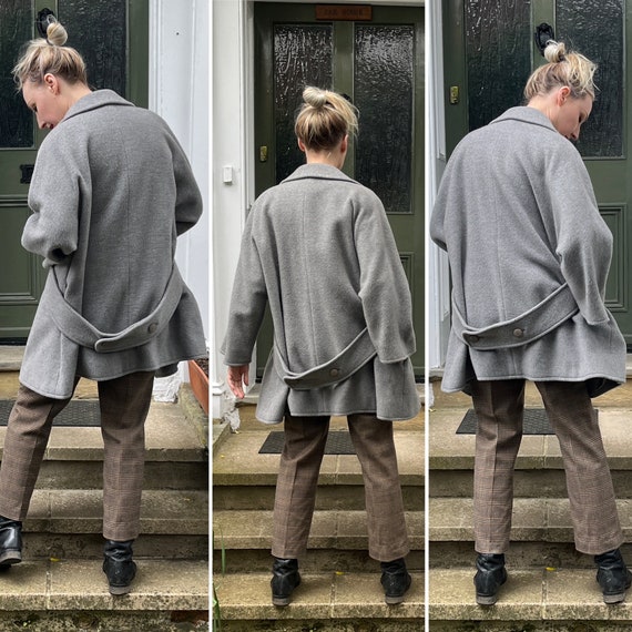 Valentino Boutique grey women’s loose coat jacket… - image 10