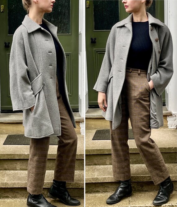Valentino Boutique grey women’s loose coat jacket… - image 2