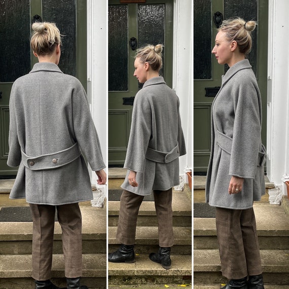 Valentino Boutique grey women’s loose coat jacket… - image 9