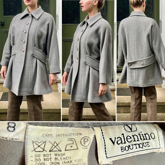 Valentino Boutique grey women’s loose coat jacket… - image 1