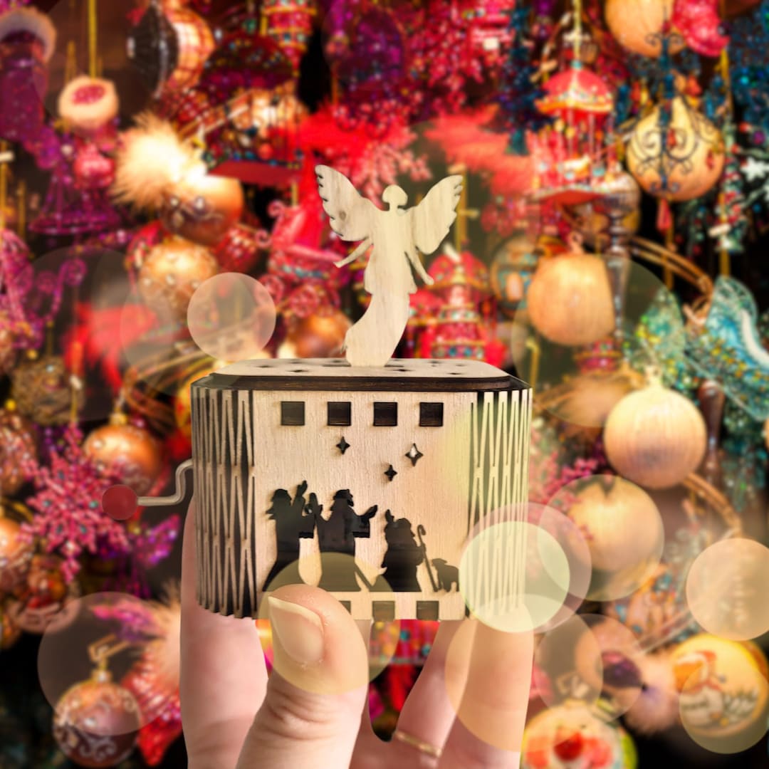 Handcrafted Wooden Nativity Music Box Silhouette Decor - Etsy