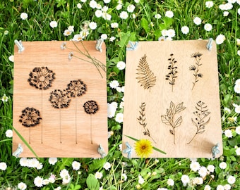 Pocket Flower Press, Kids and Nature Lover Herb and Plant Pressing Kit ...