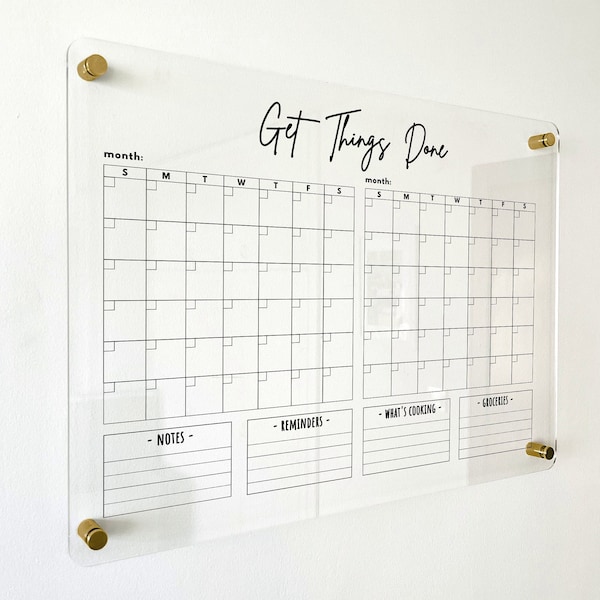 Large Month Dry Erase Board Etsy