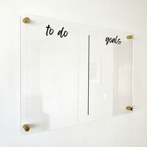 Personalized To Do List and Note Board Personalized Dry Erase Board Wall Calendar Monthly and Weekly Calendar Housewarming Gift Goals To Do