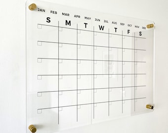 Acrylic Family Planner, Dry Erase Monthly Calendar, Transparent Board, Wall Organizer Calendar, Office Schedule Board