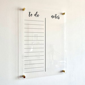 Personalized To Do List and Note Board Personalized Dry Erase Board Wall Calendar Monthly and Weekly Calendar Housewarming Gift Goals To Do