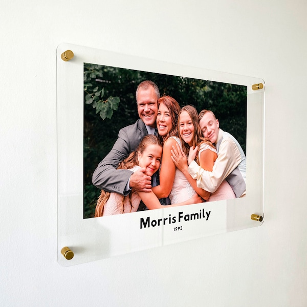Memory Photo Wall Art, Picture Printed on Glass, Family Photo Print, Housewarming Wall Art, Acrylic Photo Gift, Keepsake Photo
