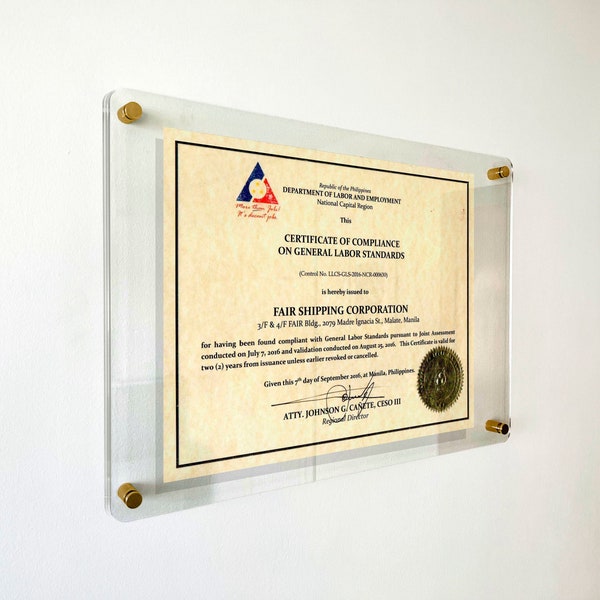 Custom Certificate Frames Etsy