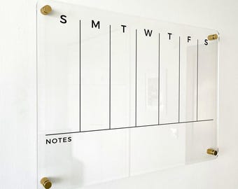 Weekly Planner Acrylic Wall Calendar 2026, Dry Erase Board, Housewarming Gift, Acrylic Family Calendar