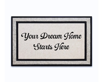 Open House Door Mat - 18x30 - Open House Supplies Doormat with Non-Slip Rubber Backing and Polyester Top - Made in USA - Real Estate Doormat