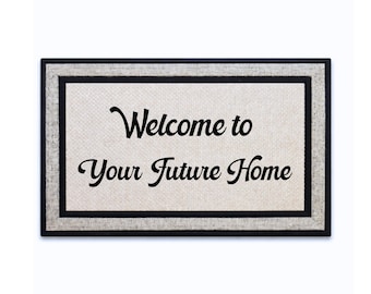 Open House Door Mat for Real Estate Agents - 18x30 - Open House Supplies Doormat with Non-Slip Rubber Backing and Polyester Top -Made in USA
