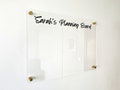PERSONALIZED BOARD for Wall Acrylic Personalized Dry Erase Board Wall Calendar Monthly and Weekly Calendar Housewarming Gift Goals To Do