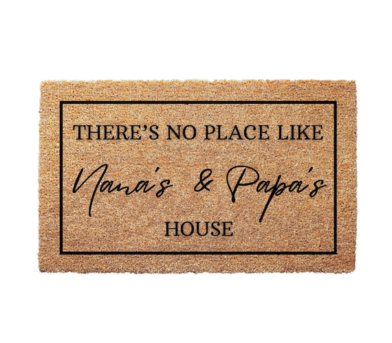 Grandparent House Door Mat - Grandparents Day Gifts Nana and Papas House Grandparents Door Mat Grandma Gift for Granpa