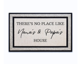 Custom Grandma and Grandpa Door Mat - Personalized Grandparents House Door Mat, House Welcome Doormat, Gift for Nana Grandma and Grandpa