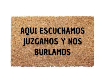 Funny Doormat, Housewarming Gift, Welcome Mat, Spanish Doormat, Tapete En Espanol, Front Door Decor