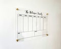 WEEKLY PLANNER Acrylic Wall Calendar 2025 Personalized Dry Erase Board Wall Calendar Weekly Calendar Housewarming Gift Custom Calendar