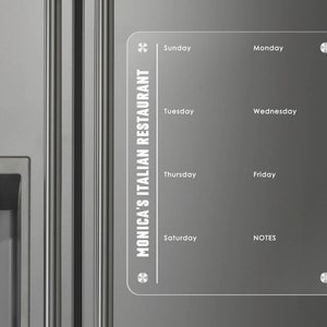FREE PREVIEW Magnetic Calendar Magnetic Fridge Calendar and Acrylic Kitchen Note Board Set Dry Erase Calendar Reusable Calendar