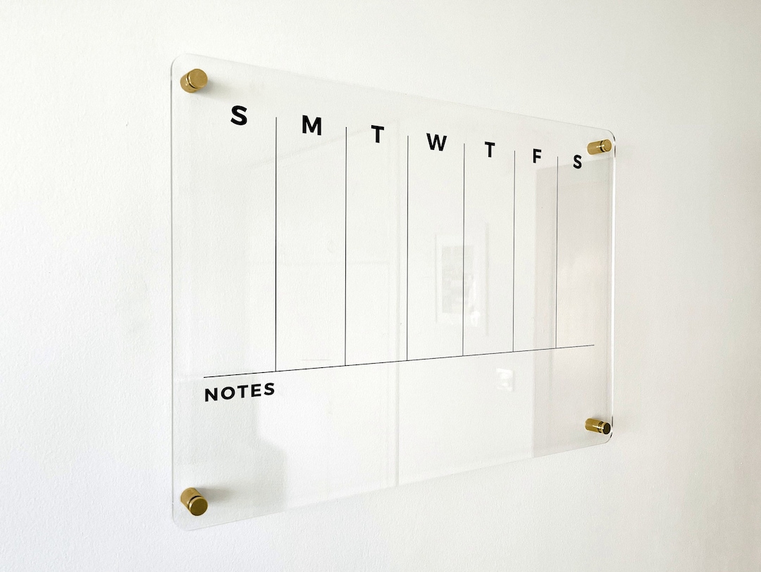 WEEKLY PLANNER Acrylic Wall Calendar 2023 Personalized Dry Erase Board Wall Calendar Weekly
