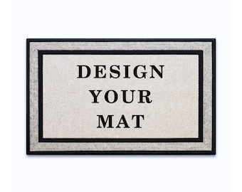 Fully Custom Door Mat 18x30 Inch - Commercial Doormat Custom Shop Door Mat with Non-Slip Rubber Backing and Polyester Top - Made in USA