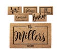 Custom Door Mat with Family Name - Personalized Doormat with Anti-Slip Backing - 3 Size Options - Custom Door Mats for Front Door