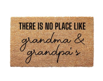 Grandparent House Welcome Doormat - Grandparents Day Gifts Nana and Papas House Grandparents Door Mat with Anti-Slip Backing