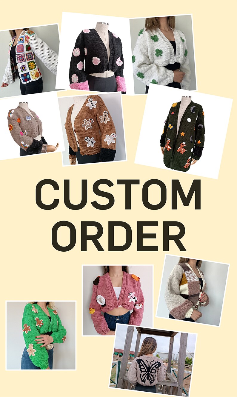 Customize Cardigans Custom Order the Color and Model You Want - Etsy