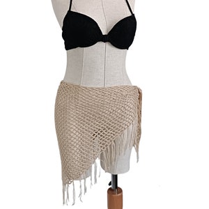 Crochet Shawl Mini Skirt, Beach Skirt, Knitted Beach Skirt, Crochet Sarong, Crochet Fishnet Skirt, Mesh Skirt, Crochet Beach Wrap
