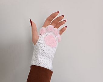 Guanto senza dita a forma di zampa, guanto a forma di zampa di gatto