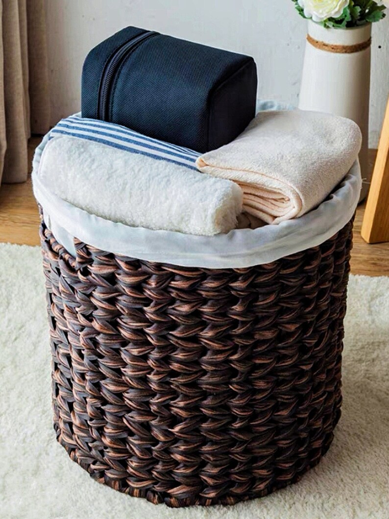 Handcrafted Rattan Storage Basket with Lid Modern Luxury Artsy Design, Basket, Home Decor, Storage Basket, Toy Storage, Laundry Basket zdjęcie 7
