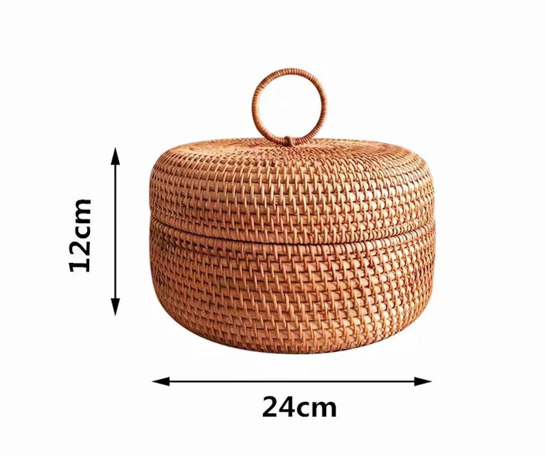 Basket, Fruit Basket, Woven Rattan Basket, Handmade Basket, Home Storage, Living Room Basket, Basket For Kids, Decorative Basket, Storage zdjęcie 7