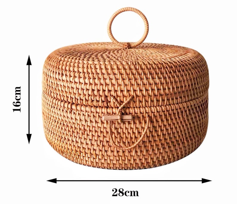 Basket, Fruit Basket, Woven Rattan Basket, Handmade Basket, Home Storage, Living Room Basket, Basket For Kids, Decorative Basket, Storage zdjęcie 9