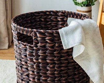 Handcrafted Rattan Storage Basket with Lid - Modern Luxury Artsy Design, Basket, Home Decor, Storage Basket, Toy Storage, Laundry Basket