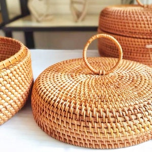 Basket, Fruit Basket, Woven Rattan Basket, Handmade Basket, Home Storage, Living Room Basket, Basket For Kids, Decorative Basket, Storage zdjęcie 4