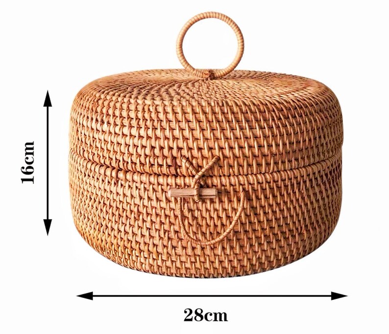 Basket, Fruit Basket, Woven Rattan Basket, Handmade Basket, Home Storage, Living Room Basket, Basket For Kids, Decorative Basket, Storage zdjęcie 5