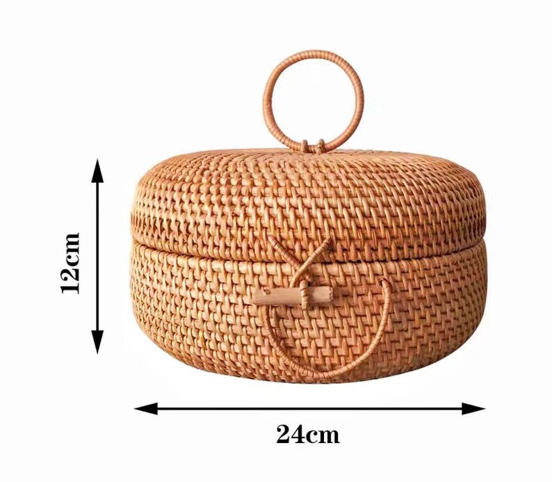 Basket, Fruit Basket, Woven Rattan Basket, Handmade Basket, Home Storage, Living Room Basket, Basket For Kids, Decorative Basket, Storage zdjęcie 6