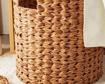 Laundry Basket, Handmade Basket, Basket For Kids, Toy Basket, Home Storage, Rattan Basket, Basket With a Lip, Woven Basket Storage