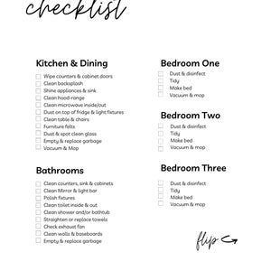 Airbnb Cleaning Checklist, Fully EDITABLE, Professional Cleaning, Airbnb Welcome