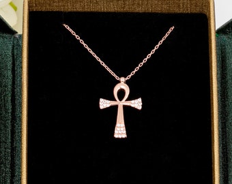 ANKH Marked Egyptian Culture 925 Sterling Silver Necklace, ANKH Silver, ANKH Pendant, Antique ANecklace, Ankh Jewelry