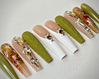 Gel X Coffin Nails - Etsy