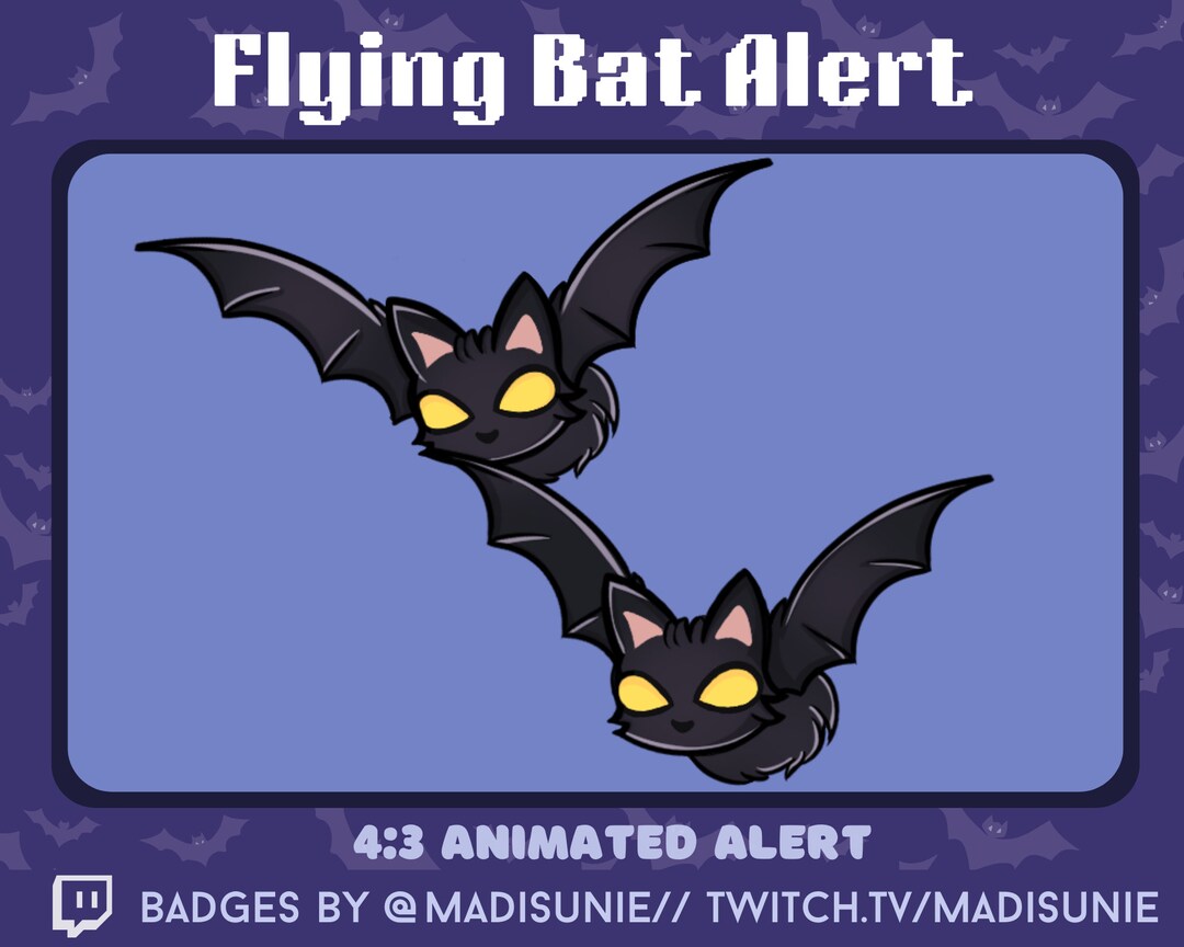 Bat Animated Alert, Halloween Twitch Emote | Animated Halloween Emote ...