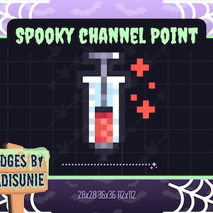 Halloween Emotes for Twitch/Discord/Youtube  | Halloween channel point |Spooky Twitch| Pixel emotes/badges|Twitch Pixel Kawaii/Horror,needle