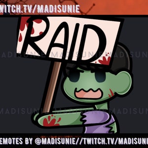 Zombie Raid Halloween Emotes for Twitch