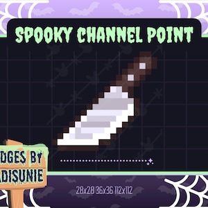 Halloween Emotes for Twitch/Discord/Youtube  | Halloween channel point |Spooky Twitch| Pixel emotes/badges|Twitch Pixel Kawaii/Horror, Knife